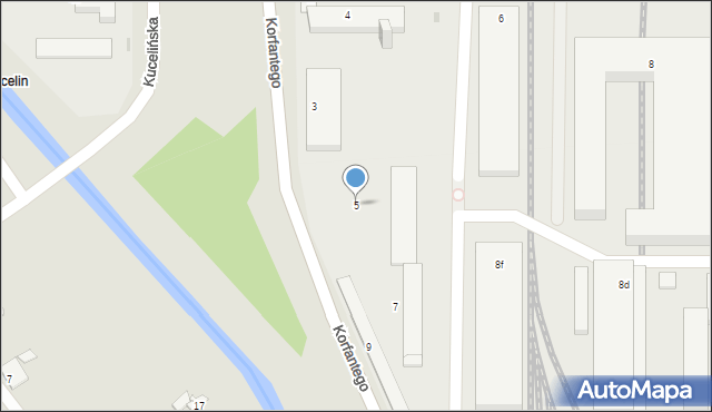 Częstochowa, Korfantego Wojciecha, 5, mapa Częstochowy