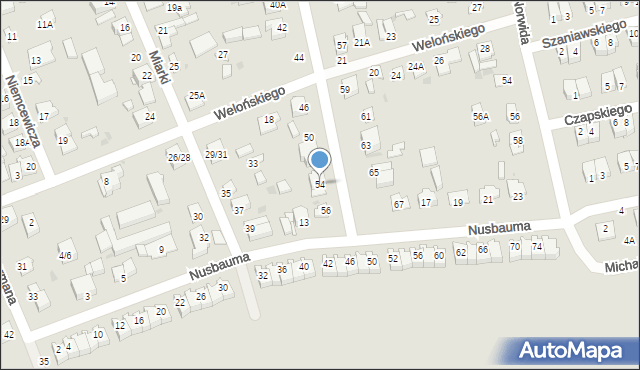 Częstochowa, Konarskiego Stanisława, ks., 54, mapa Częstochowy