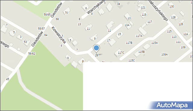 Częstochowa, Kowalczyka Zygmunta, prof., 19, mapa Częstochowy