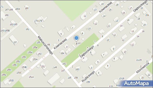 Częstochowa, Kownackiej Marii, 6, mapa Częstochowy