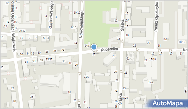 Częstochowa, Kopernika Mikołaja, 27, mapa Częstochowy