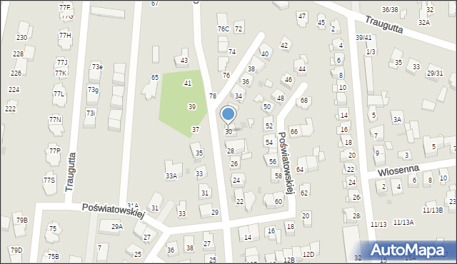 Częstochowa, Kołakowskiego Jerzego, prof., 30, mapa Częstochowy