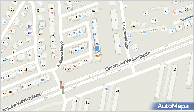 Częstochowa, Kołakowskiego Jerzego, prof., 6R, mapa Częstochowy