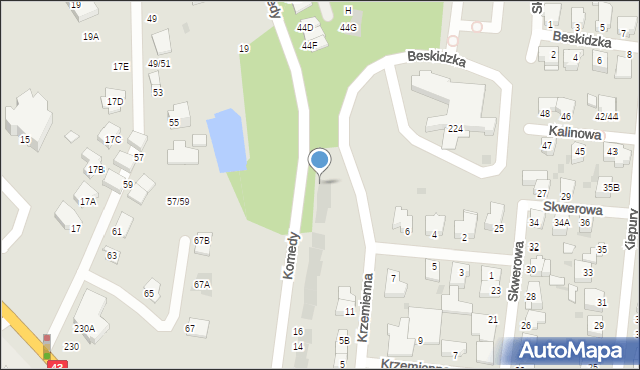 Częstochowa, Komedy Krzysztofa, 34, mapa Częstochowy