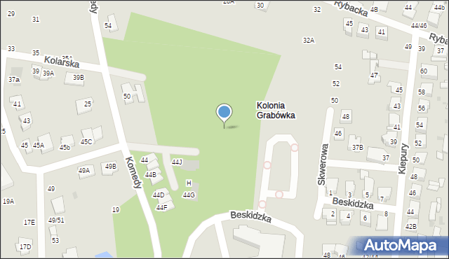 Częstochowa, Komedy Krzysztofa, 46b, mapa Częstochowy