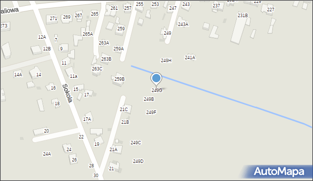 Częstochowa, Konwaliowa, 249G, mapa Częstochowy