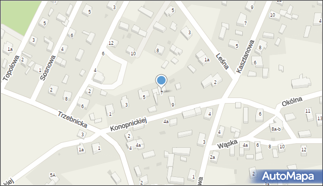 Czeszów, Konopnickiej Marii, 7, mapa Czeszów
