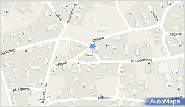 Czeszów, Konopnickiej Marii, 8b, mapa Czeszów