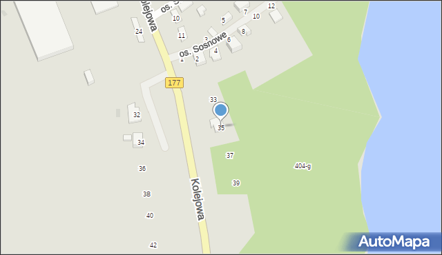 Człopa, Kolejowa, 35, mapa Człopa