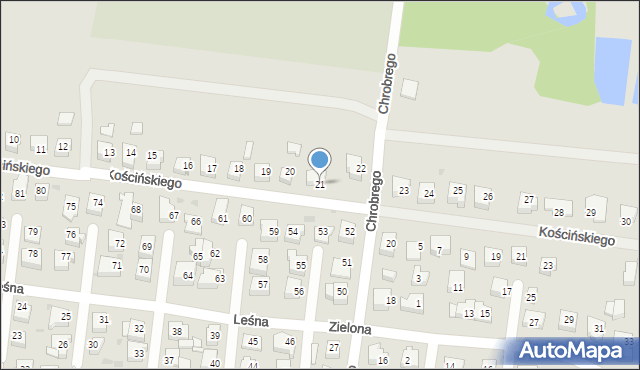 Człuchów, Kościńskiego Konstantego, 21, mapa Człuchów