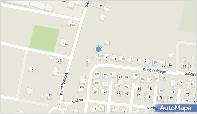 Człuchów, Kościńskiego Konstantego, 3, mapa Człuchów