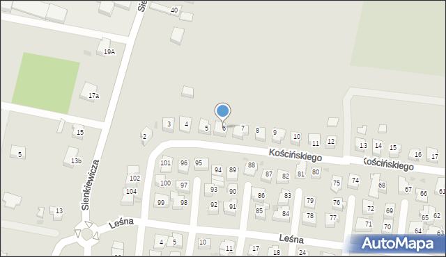 Człuchów, Kościńskiego Konstantego, 6, mapa Człuchów