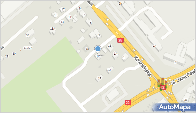 Człuchów, Koszalińska, 1C, mapa Człuchów