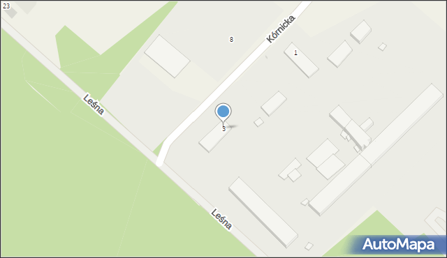 Czołowo, Kórnicka, 3, mapa Czołowo