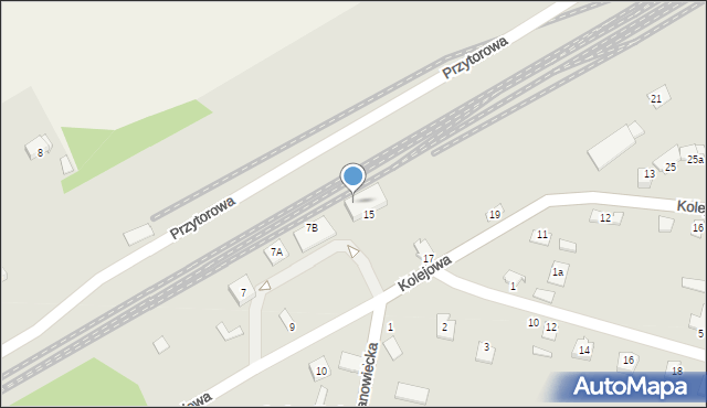 Czyżew, Kolejowa, 7C, mapa Czyżew