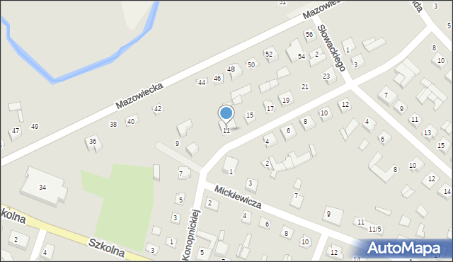 Czyżew, Konopnickiej Marii, 11, mapa Czyżew