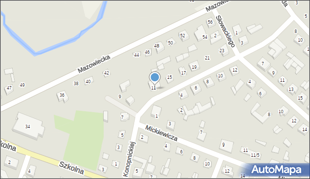 Czyżew, Konopnickiej Marii, 13, mapa Czyżew