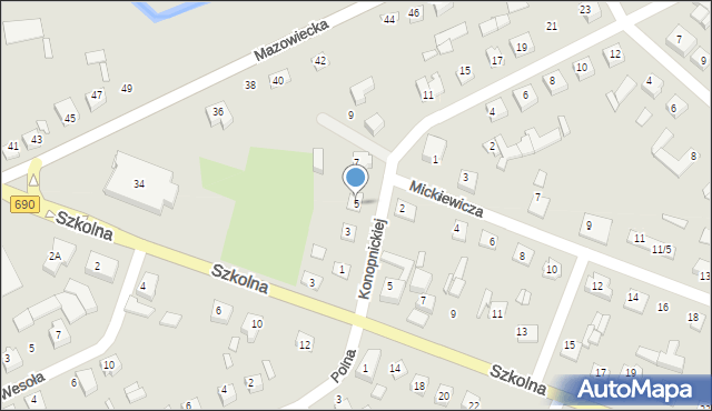 Czyżew, Konopnickiej Marii, 5, mapa Czyżew