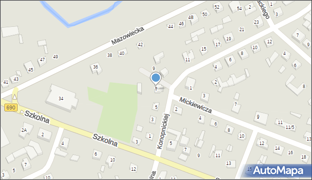 Czyżew, Konopnickiej Marii, 7, mapa Czyżew