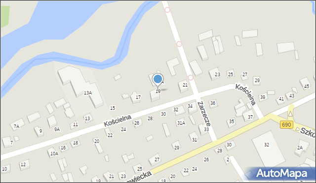 Czyżew, Kościelna, 19, mapa Czyżew