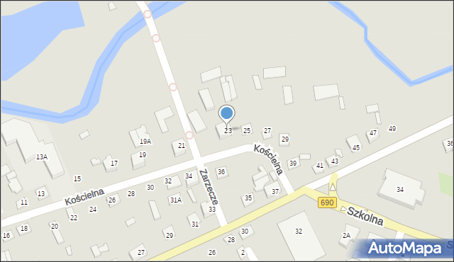 Czyżew, Kościelna, 23, mapa Czyżew