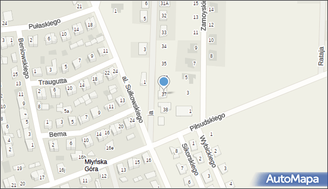 Dąbcze, Kołłątaja Hugo, 37, mapa Dąbcze