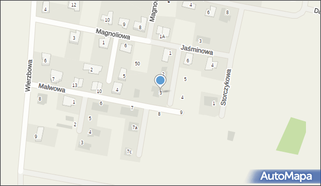 Dąbcze, Konwaliowa, 3, mapa Dąbcze