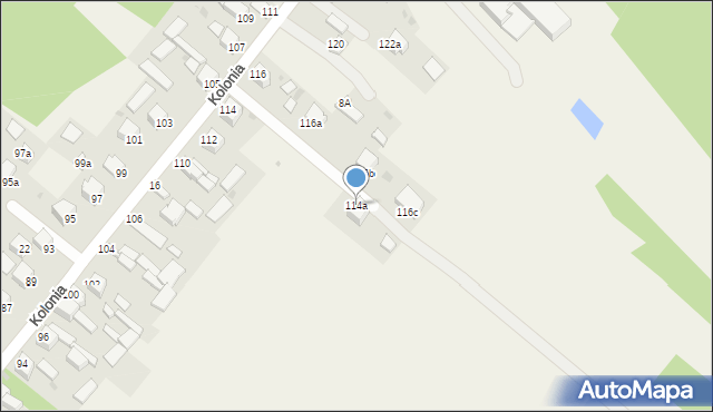 Dąbrowa, Kolonia, 114a, mapa Dąbrowa