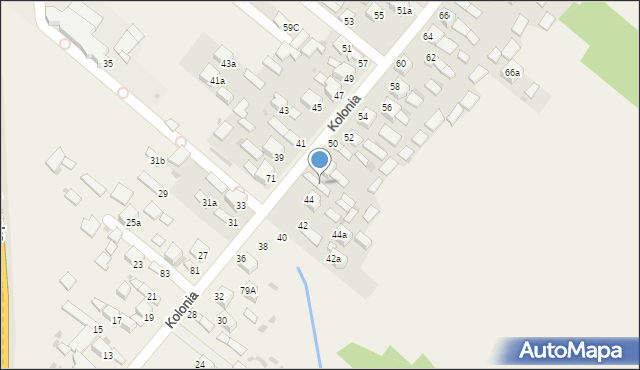 Dąbrowa, Kolonia, 46, mapa Dąbrowa