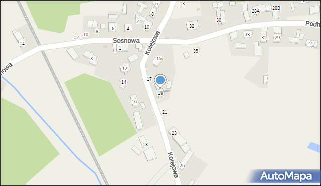 Dąbrowa, Kolejowa, 19, mapa Dąbrowa