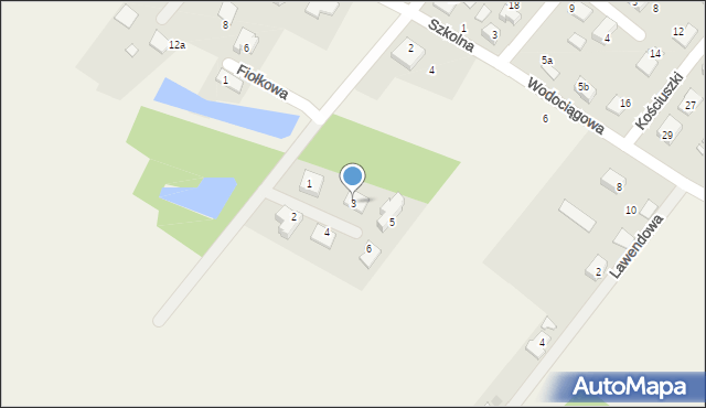 Dąbrowa, Konwaliowa, 3, mapa Dąbrowa