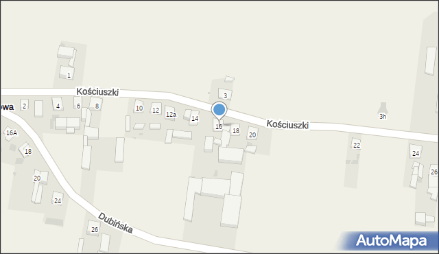 Dąbrowa, Kościuszki Tadeusza, gen., 16, mapa Dąbrowa
