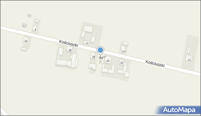 Dąbrowa, Kościuszki Tadeusza, gen., 38a, mapa Dąbrowa