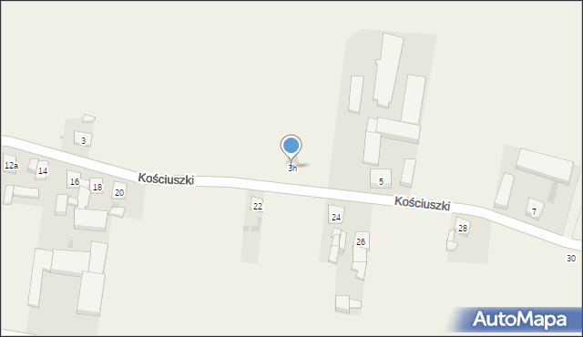 Dąbrowa, Kościuszki Tadeusza, gen., 3h, mapa Dąbrowa