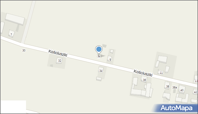 Dąbrowa, Kościuszki Tadeusza, gen., 7f, mapa Dąbrowa