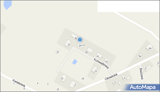 Dąbrowa Chełmińska, Konwaliowa, 37, mapa Dąbrowa Chełmińska