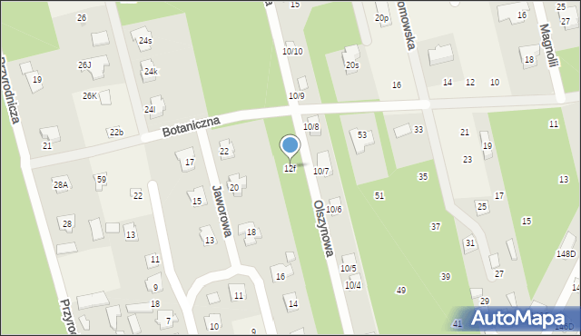 Dąbrowa Chotomowska, Kolejowa, 12f, mapa Dąbrowa Chotomowska