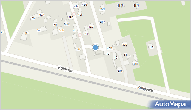 Dąbrowa Chotomowska, Kolejowa, 44a, mapa Dąbrowa Chotomowska