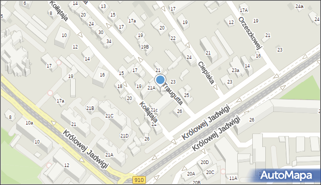 Dąbrowa Górnicza, Kołłątaja Hugo, 21B, mapa Dąbrowa Górnicza