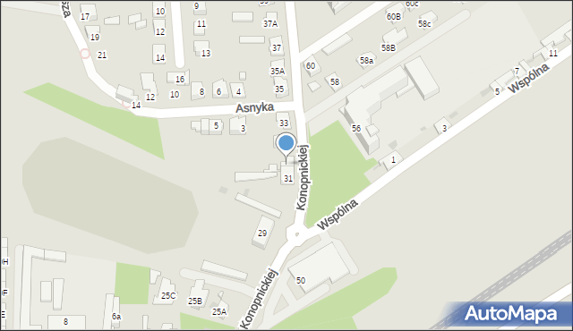 Dąbrowa Górnicza, Konopnickiej Marii, 31A, mapa Dąbrowa Górnicza