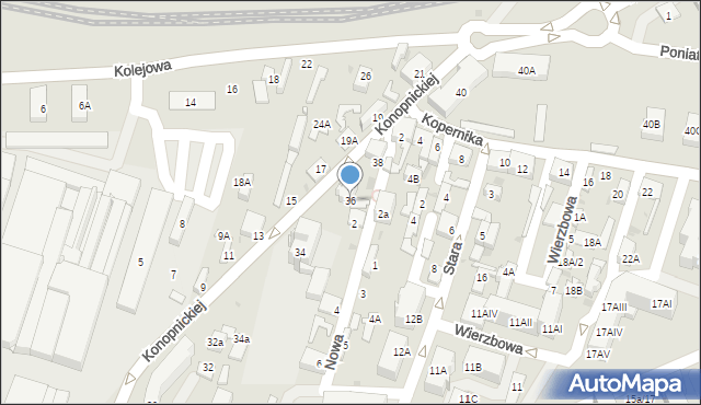 Dąbrowa Górnicza, Konopnickiej Marii, 36, mapa Dąbrowa Górnicza