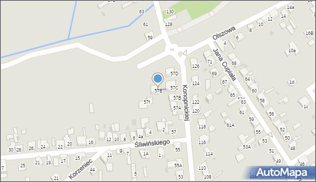 Dąbrowa Górnicza, Konopnickiej Marii, 57E, mapa Dąbrowa Górnicza