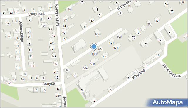 Dąbrowa Górnicza, Konopnickiej Marii, 60B, mapa Dąbrowa Górnicza