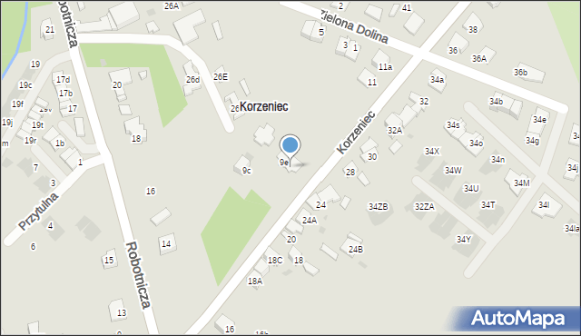 Dąbrowa Górnicza, Korzeniec, 9f, mapa Dąbrowa Górnicza