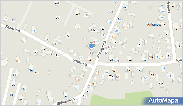 Dąbrowa Górnicza, Konstytucji, 13, mapa Dąbrowa Górnicza