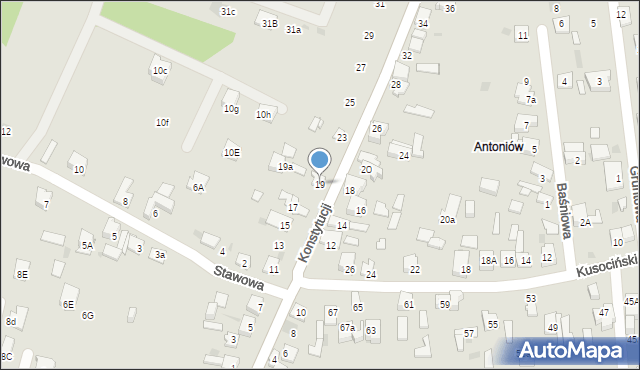 Dąbrowa Górnicza, Konstytucji, 19, mapa Dąbrowa Górnicza