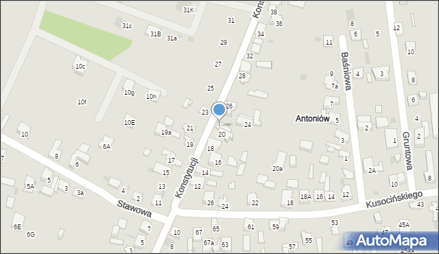 Dąbrowa Górnicza, Konstytucji, 22, mapa Dąbrowa Górnicza