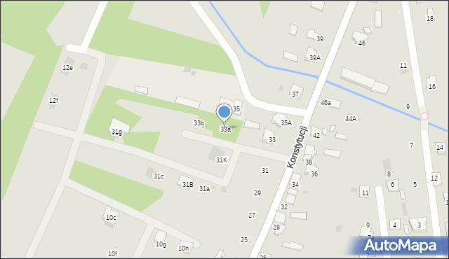 Dąbrowa Górnicza, Konstytucji, 33a, mapa Dąbrowa Górnicza