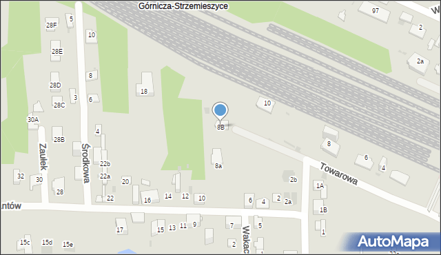 Dąbrowa Górnicza, Kombatantów, 8B, mapa Dąbrowa Górnicza