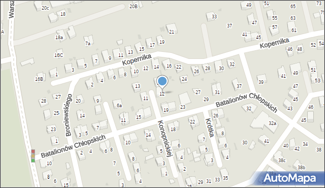 Dąbrowa Tarnowska, Konopnickiej Marii, 12, mapa Dąbrowa Tarnowska